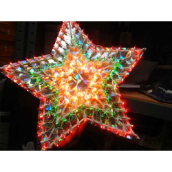 Star-shaped LED light warm white