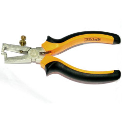 Screw-type cable stripper