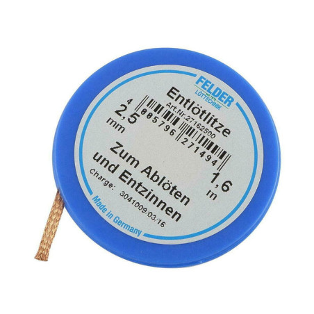 Plecionka do rozlutowywania 2,5mm 1,6m Felder