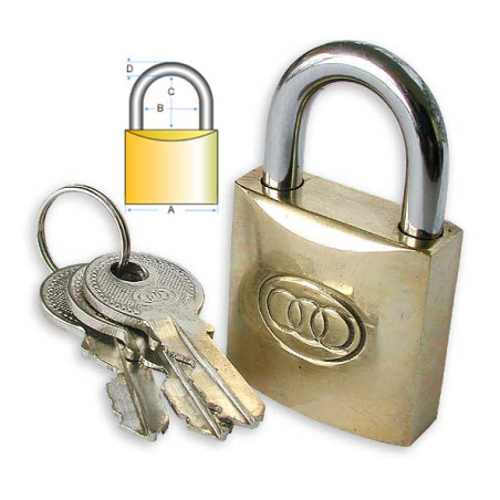 Yellow padlock 38mm