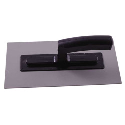 Edelstahl-Glättkelle gezahnt Kunststoffgriff (125x270mm)