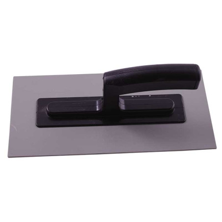 Stainless steel trowel with serrated plastic handle 125x270mm