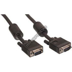 Monitor data cable HD15 male - HD15 male shielded 15m