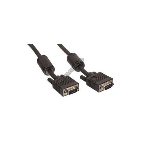 Monitor data cable HD15 male - HD15 male shielded 15m