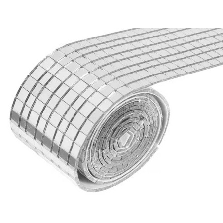 Self-adhesive mirror tape silver
 100cm