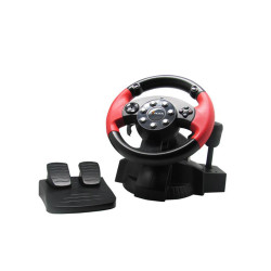 Steering wheel with pedals + vibration lever PS2/PS3