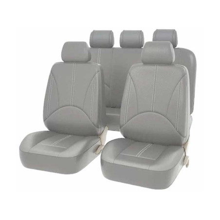Set car covers eco -friendly gray leather