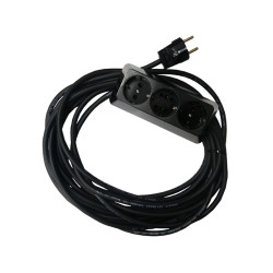 Prelungitor bachelita 3cai 10m 3x1.5mm2 negru