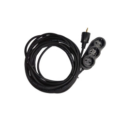 Extension cord rubberized 3cai 3x1.5mm2 black