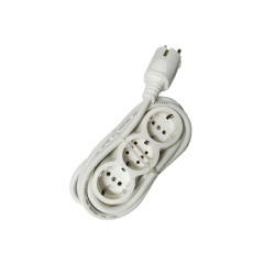 Gummierte Bungel gummierte Verlängerungsschnur 3cai 2m 3x1.5mm2 weiß