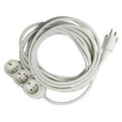 Przedłużacz gumowany bungel 3cai 10m 3x1,5mm2 biały
