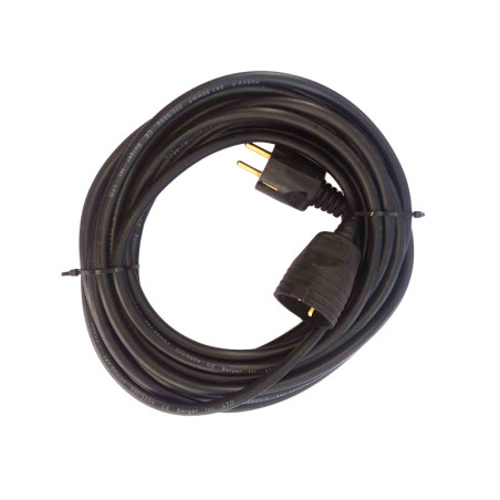 Extension cable for coupling rubberized bakelite black 15m