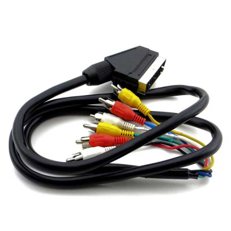Kabel Scart do 6RCA z wejściem 1,2 M