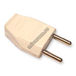 Weißer Flachstecker