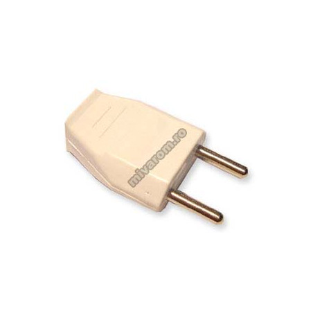 Weißer Flachstecker