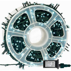 Weihnachtsbauminstallation mit 40M kaltweißen LED-Lichtern