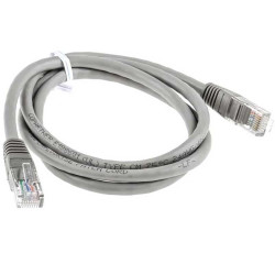 UTP cable with plugs 1m gray
