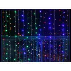 Curtain installation 3x1M multicolor led lights
