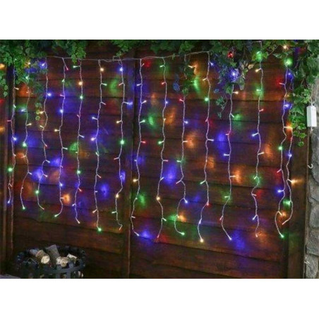 6m 100 multicolor 100 led rain light installation