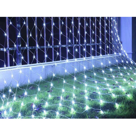 Instalacja siatkowa 320 diod LED 3X3m z możliwością łączenia ze sobą, zimna biel