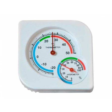 Room thermometer with hygrometer