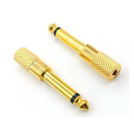 Adaptor RCA mama la jack 6,3mm gold mono