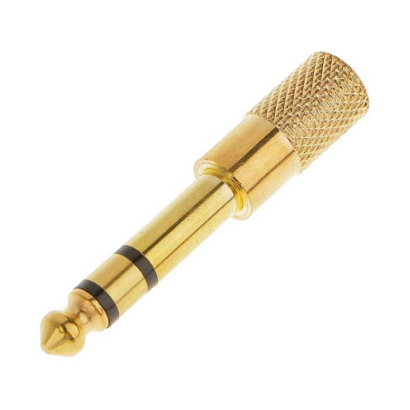 Adapter jack 3,5 mm żeński na jack 6,3 mm stereo