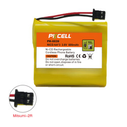 Gruppe von 3 R6 3,6 V 800 mA PKCELL-Batterien