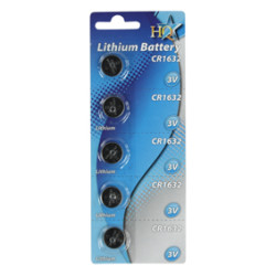 Battery 3V CR1632 PKCELL set 5 pcs