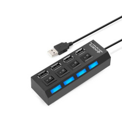 USB-Hub 4 Ports mit EIN/AUS-Schalter