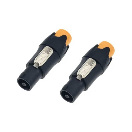 Schwarzer und gelber 4-poliger Speak-on-Stecker