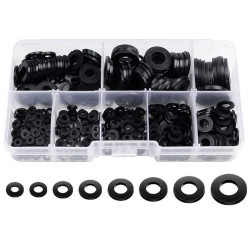 Plastic washers of various diameters, set of 500 pcs