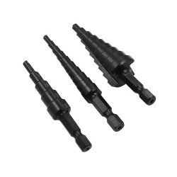 Conical drill for drilling metal, bag of 3 pcs