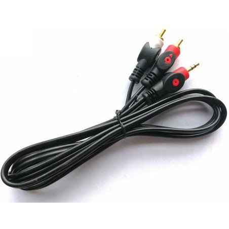 Jack cable 3.5mm to 2RCA 5m red/white