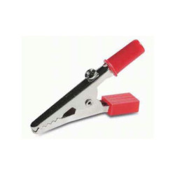 Crocodile clip 60mm red