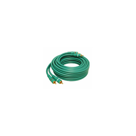 Cable 2RCA to 2RCA 5m green
