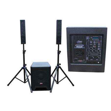 Subwoofer-System mit 2 Satelliten und 500W+2X100W Alien-Ständer