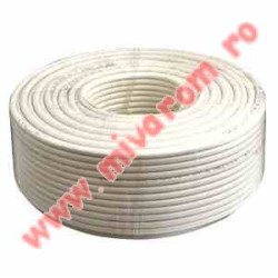 Coaxial cable RG6 white 32x0.12mm 1mm CCA 100m