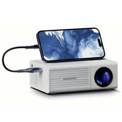 Portable mini projector with batteries