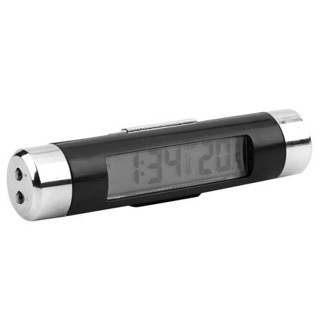 Car thermometer with clock