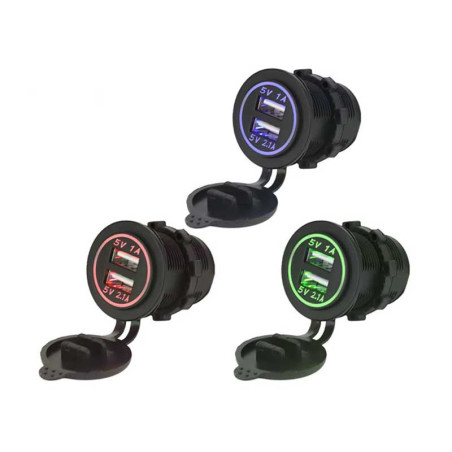 USB QC 3.0 USB-Ladebuchse LED-Beleuchtung