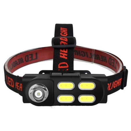Head torch with rechargeable battery 4 Led COB