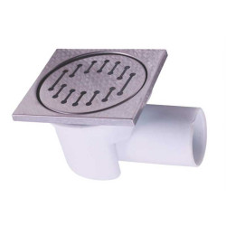 Metalowy syfon z odpływem podłogowym 10/10X50mm