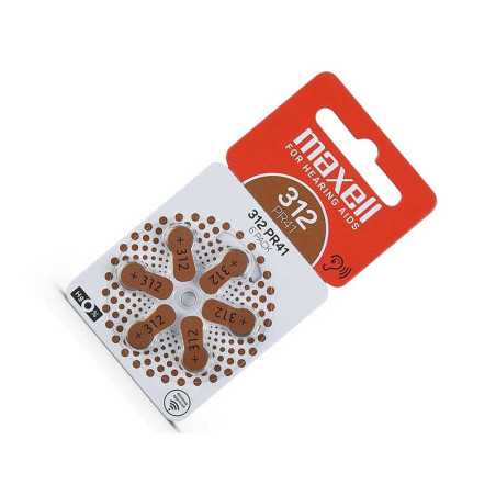 Zestaw 6 baterii do aparatów słuchowych Maxell 312