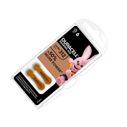 Satz mit 6 Duracell 312 Hörgerätebatterien
