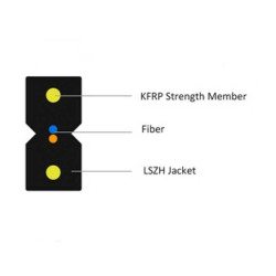 Fiber optic FTTH 2Core LSZH 1000M