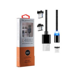 Kabel USB 3w1 microusb/Iphone/typ C magnetyczny