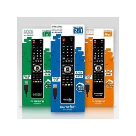 Fernbedienung programmierbar über Micro-USB Superior