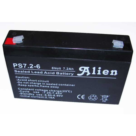 Lead-acid battery 6V 7.2A Alien