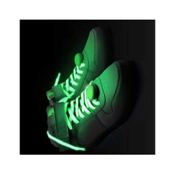 LED shoelaces green light